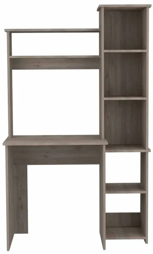Streamdale Marston 6-Shelf Writing Desk With Built-In Bookcase