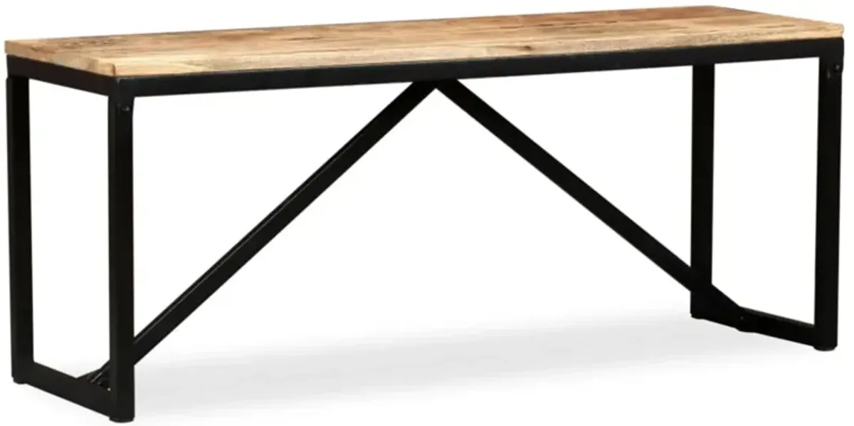 vidaXL Bench Solid Mango Wood 43.3"x13.8"x17.7"