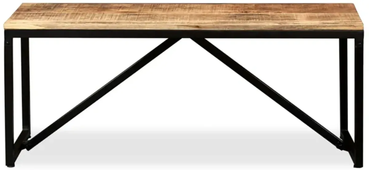 vidaXL Bench Solid Mango Wood 43.3"x13.8"x17.7"