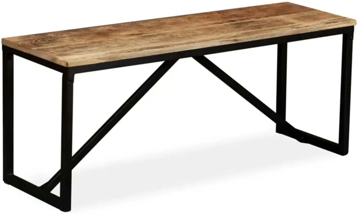 vidaXL Bench Solid Mango Wood 43.3"x13.8"x17.7"