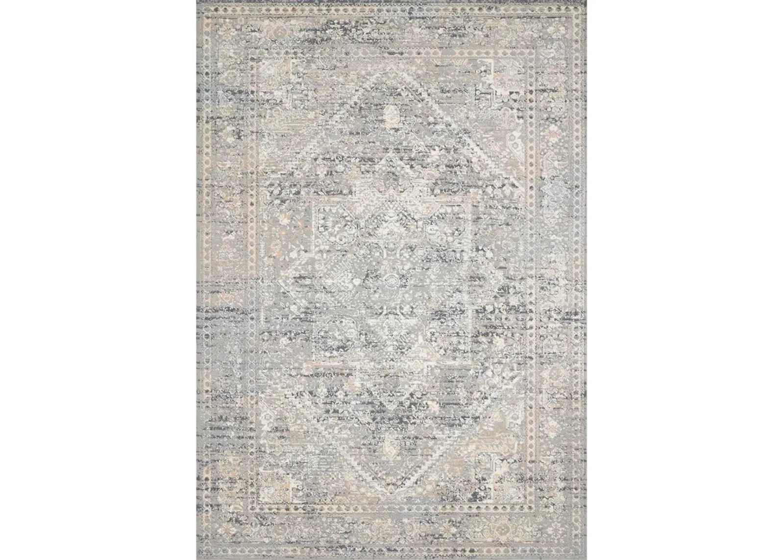 Lucia LUC01 Grey/Sunset 6'8" x 8'8" Rug