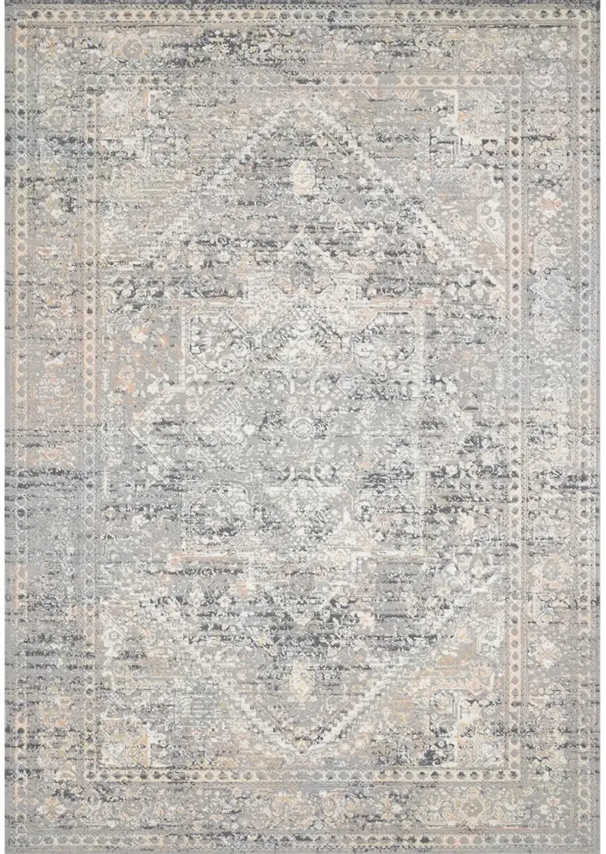 Lucia LUC01 Grey/Sunset 6'8" x 8'8" Rug