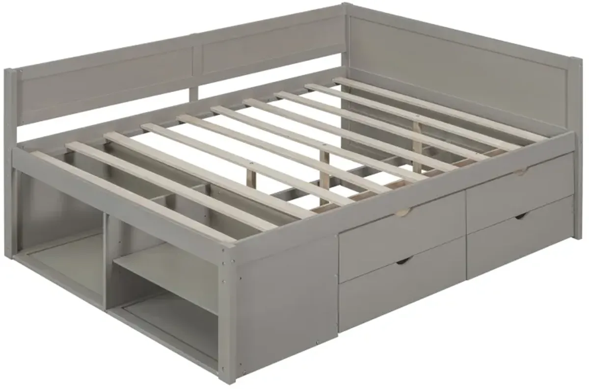 Merax Daybed with Drawers and Shelves