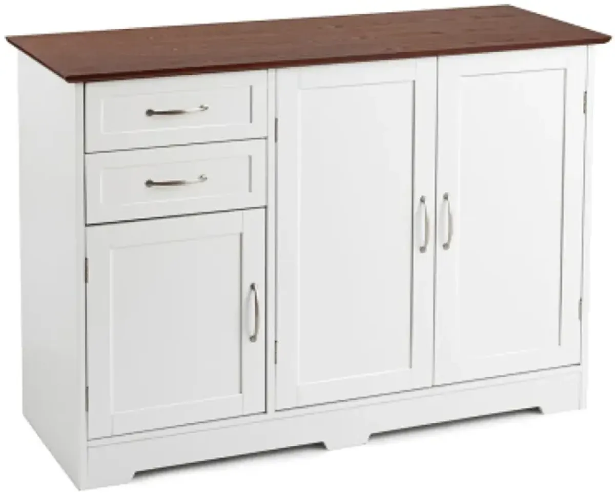 Buffet Storage Cabinet with 2-Door Cabinet and 2 Drawers