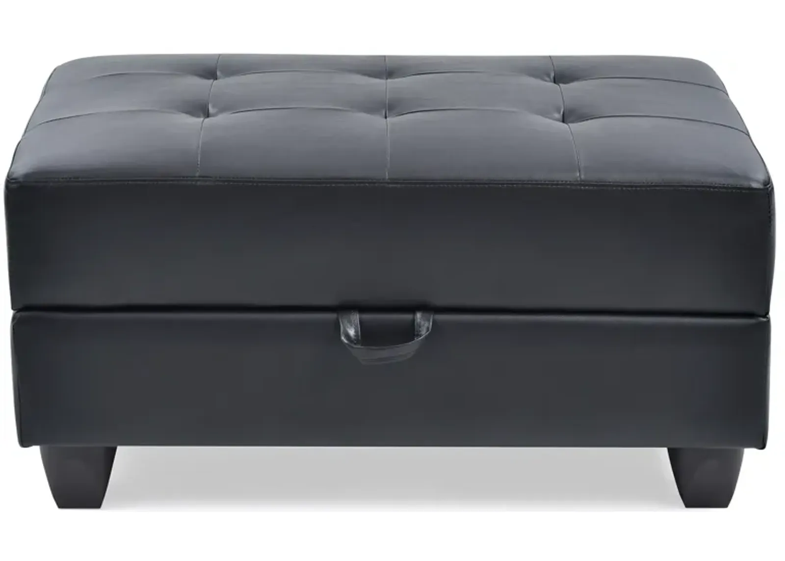 Revere Faux Leather Upholstered Storage Ottoman