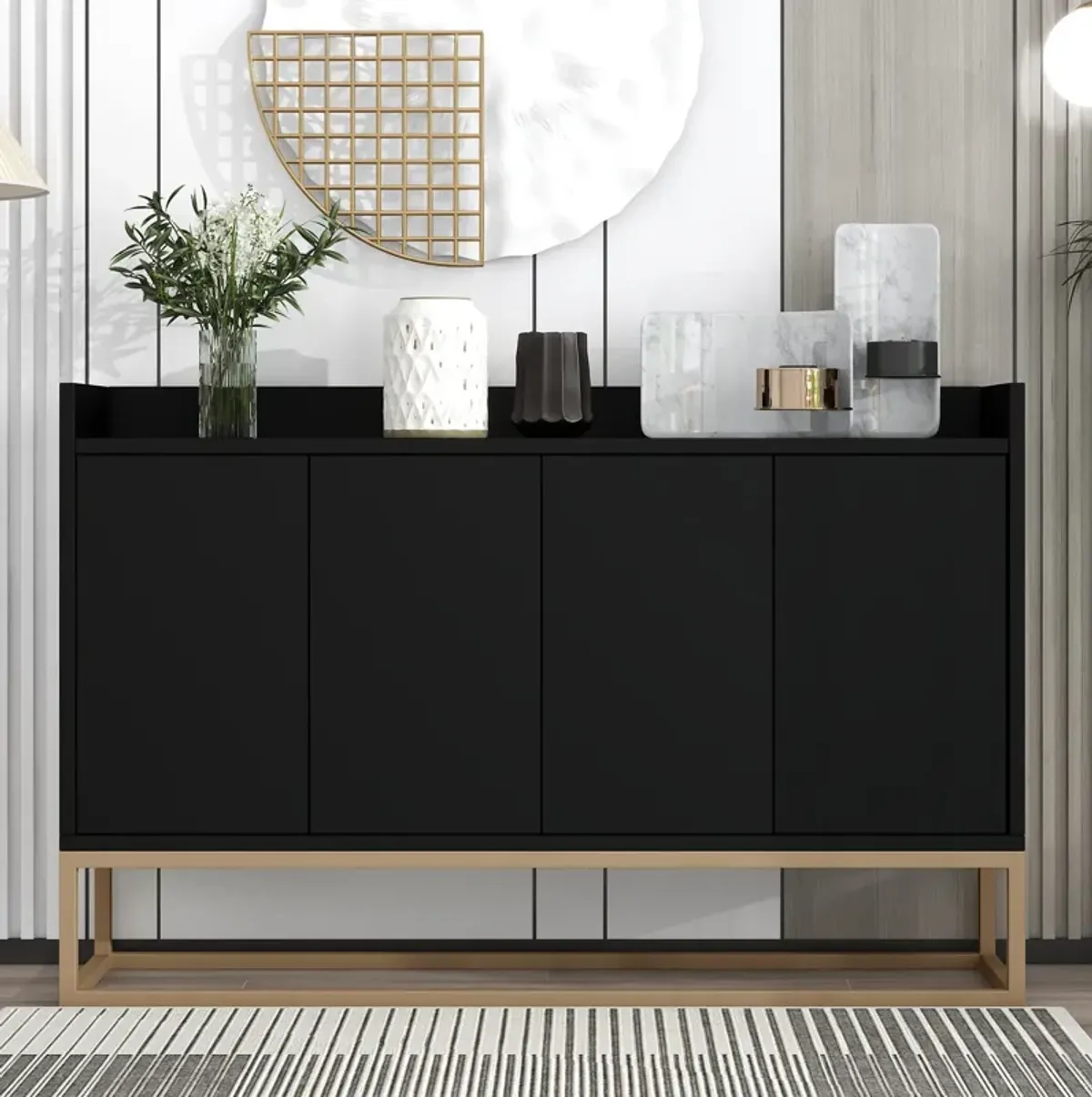 Merax Modern Sideboard Elegant Buffet Cabinet with Large Storage Space for Dining Room, Entryway