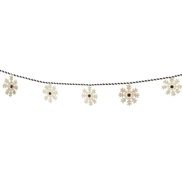 Snowflake Garland for Winter and Holiday Home Décor (Set of 2)