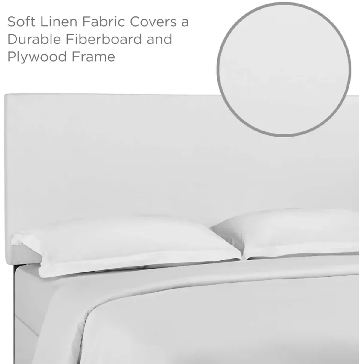 Modway - Taylor Full / Queen Upholstered Linen Fabric Headboard