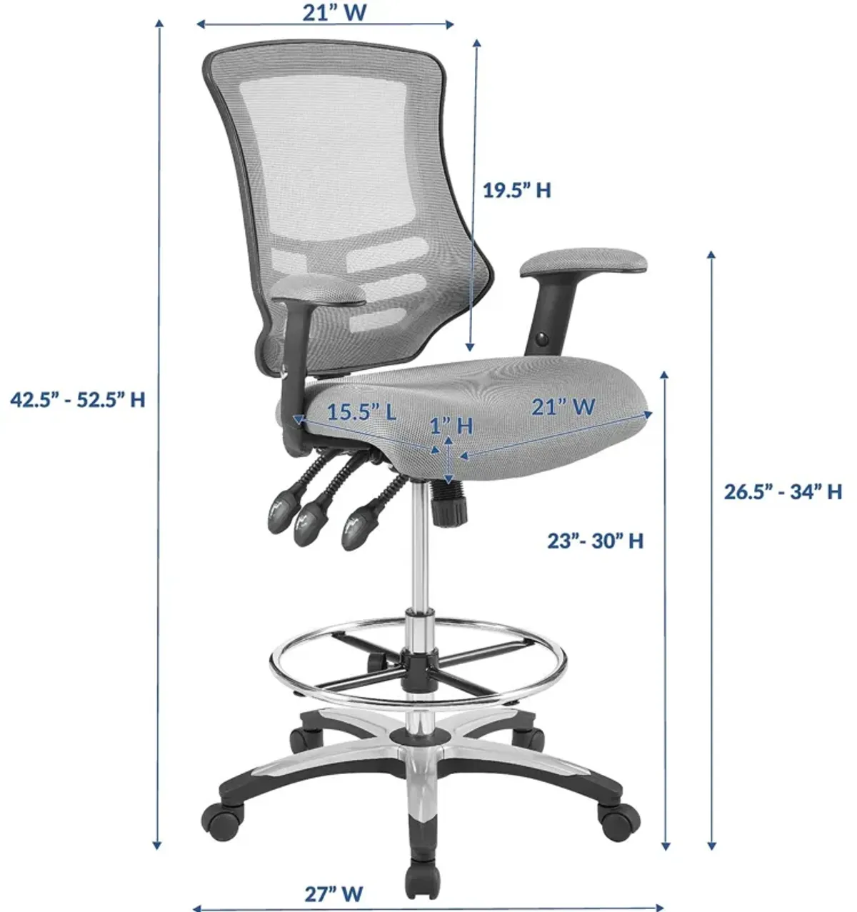 Modway Furniture - Calibrate Mesh Drafting Chair