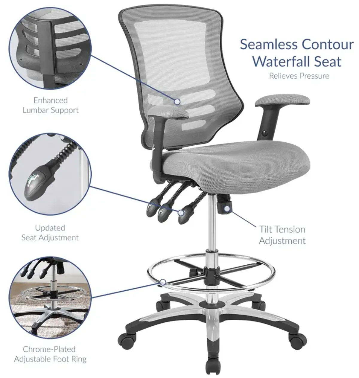 Modway Furniture - Calibrate Mesh Drafting Chair