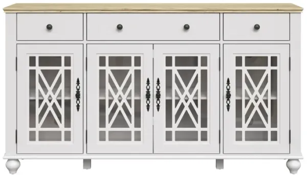 FESTIVO 63" Vintage Style Kitchen Buffet Sideboard Cabinet w/ Drawers