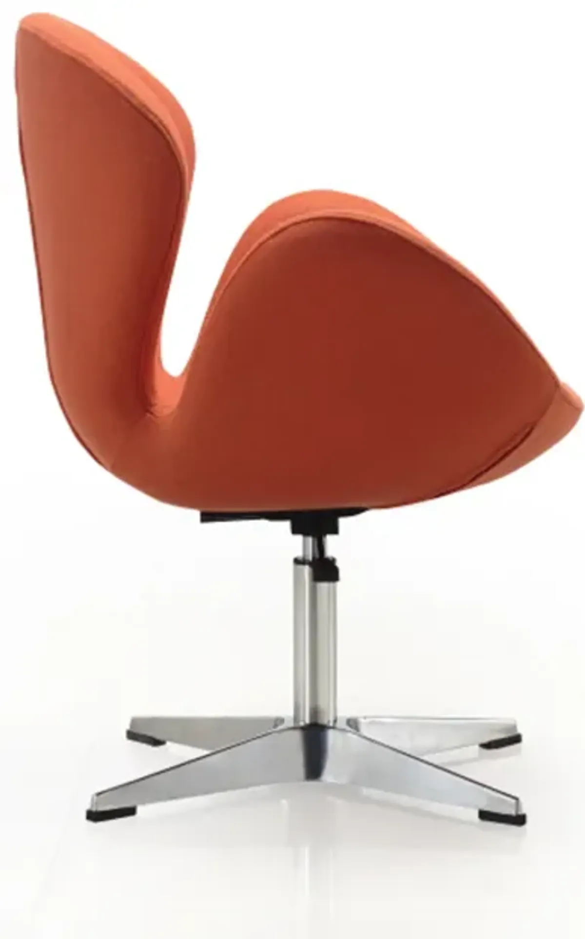 Raspberry Swivel Accent Chairs in Burnt Orange (Set of 2)