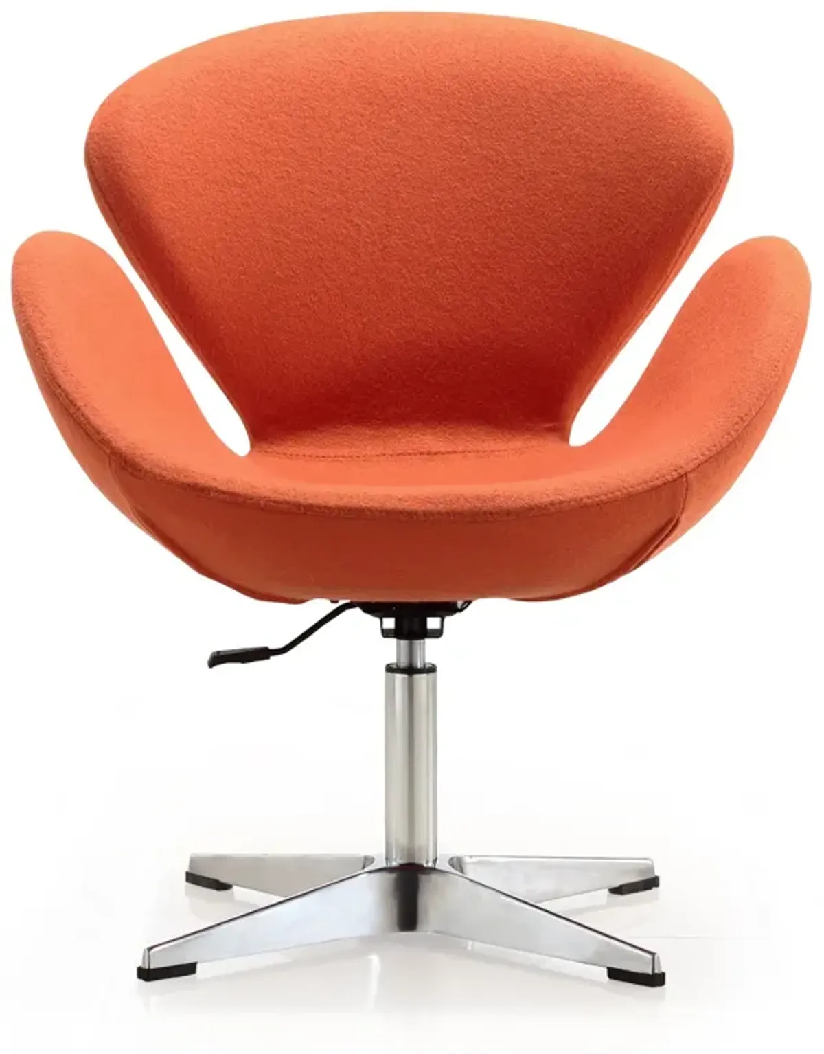 Raspberry Swivel Accent Chairs in Burnt Orange (Set of 2)