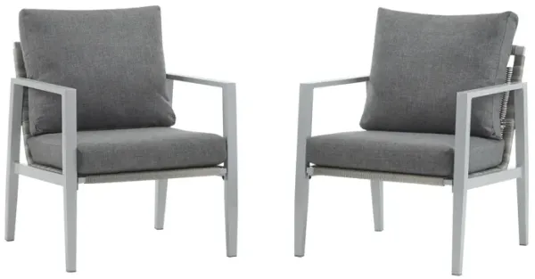 Merax Outdoor Lounge Chair with Sleek Rope Accents