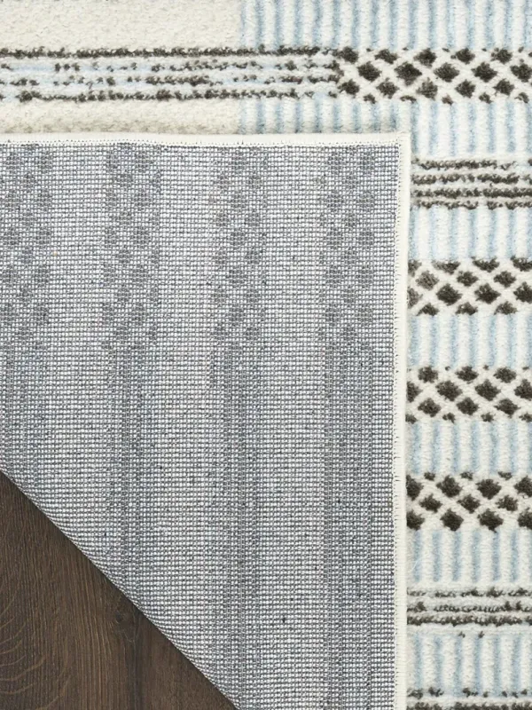 Nordic NRC15 Ivory/Blue 8' x 10' Rug