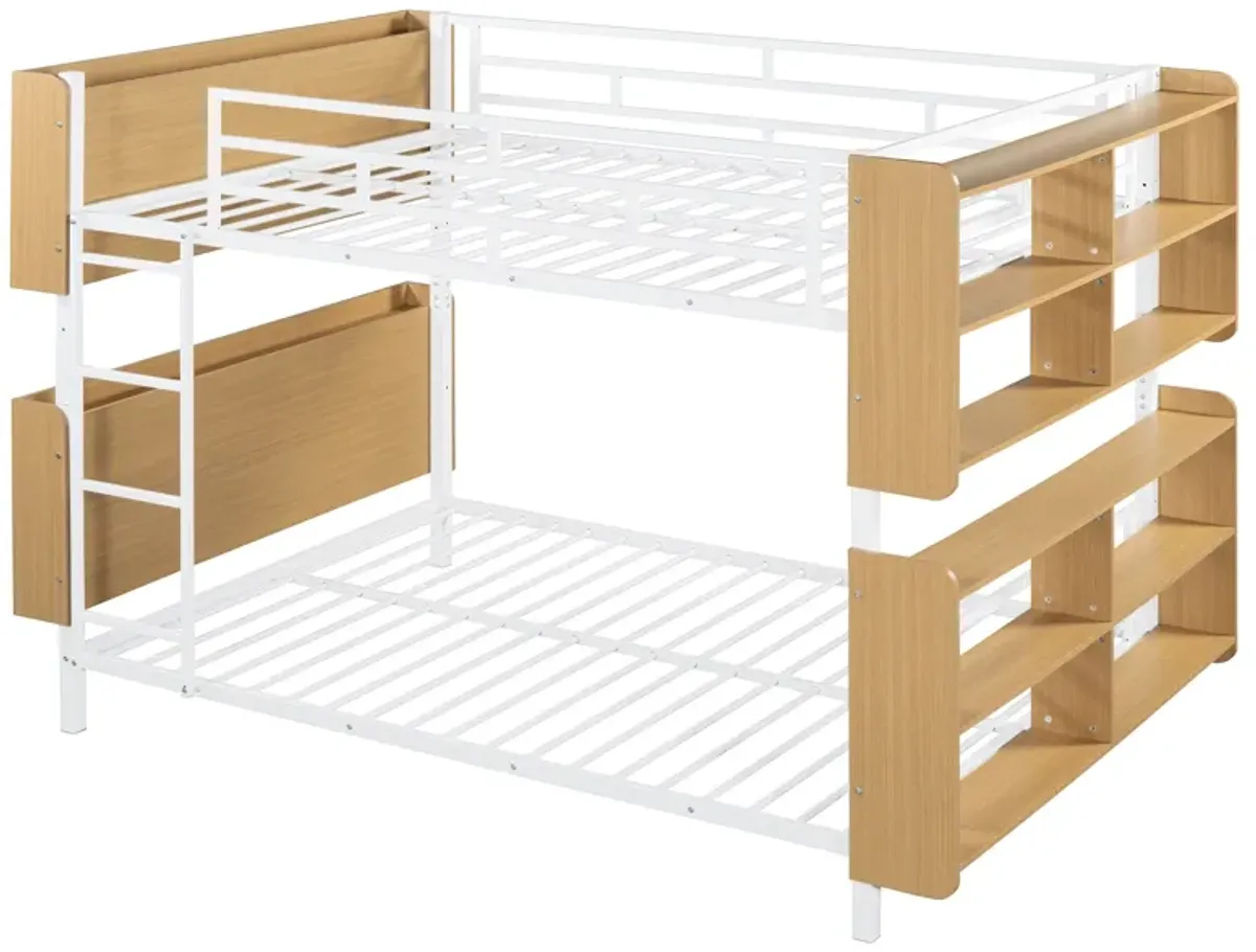 Merax Bunk Bed with Ladder and Full-Length Guardrail