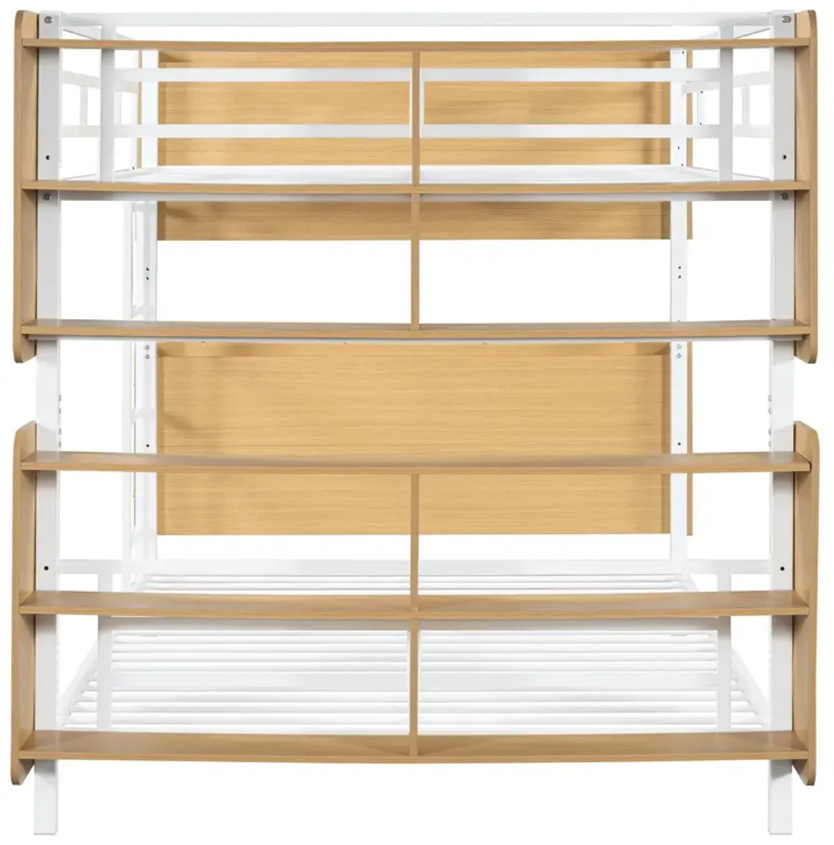 Merax Bunk Bed with Ladder and Full-Length Guardrail