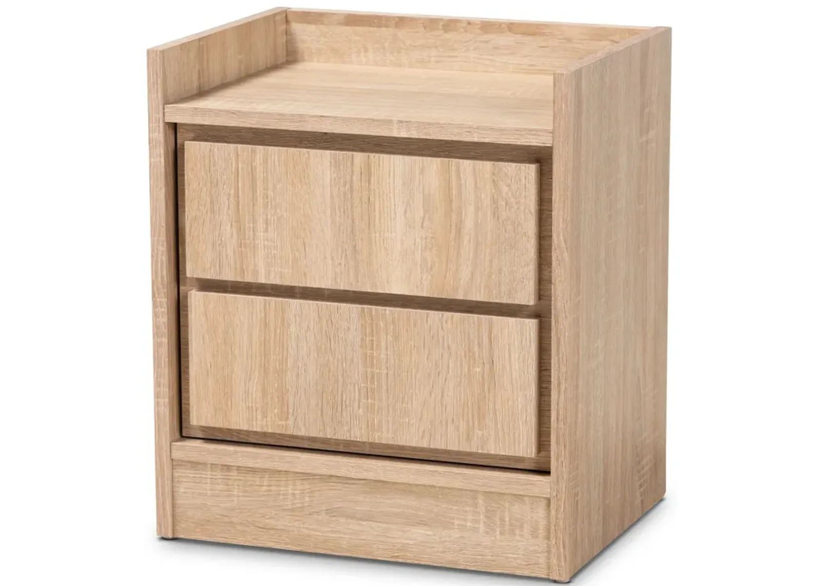 Baxton Studio Hale Modern and Contemporary Oak Finished Wood 1-Door Nightstand