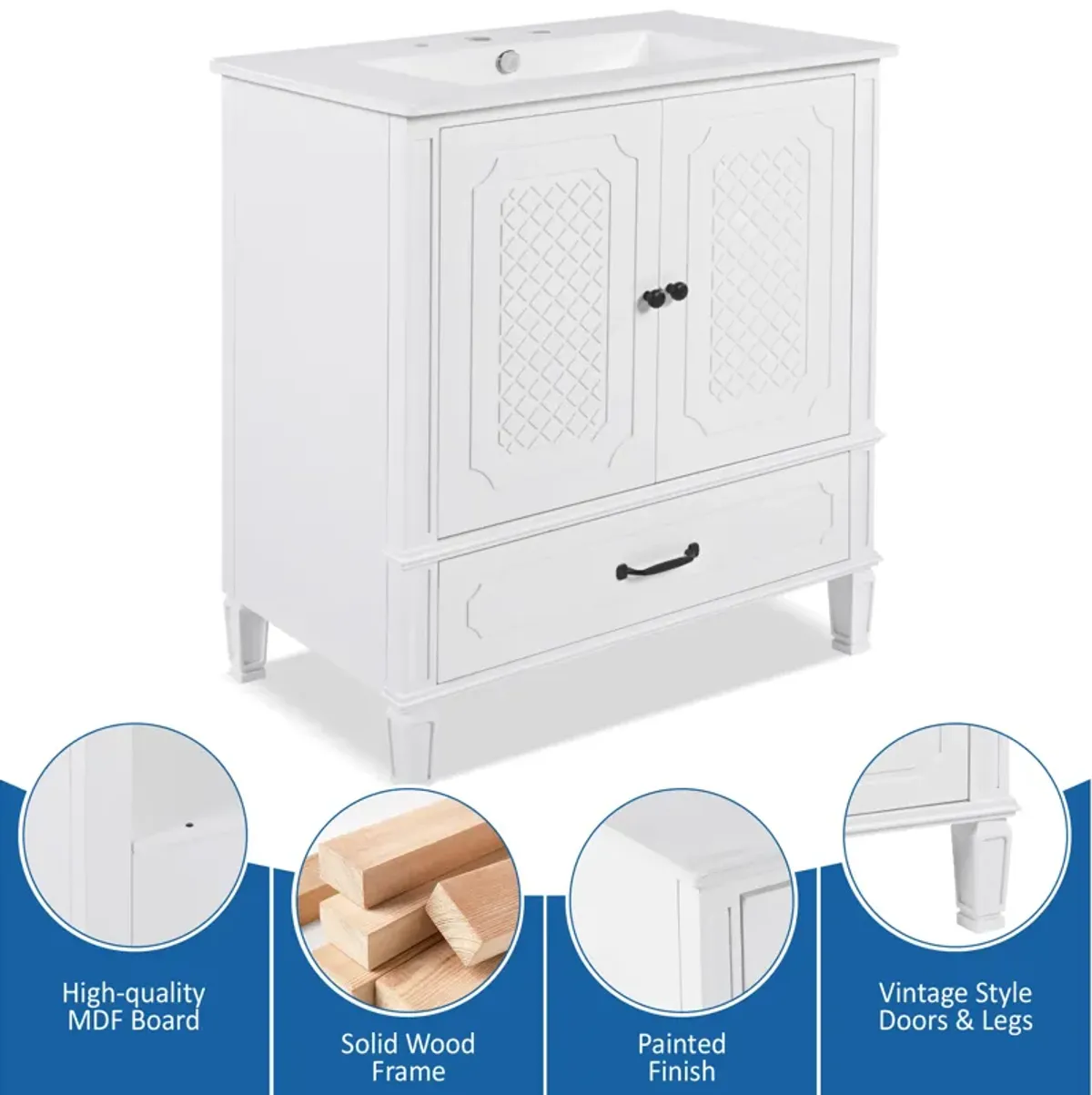Merax Freestanding Bathroom Vanity with Sink