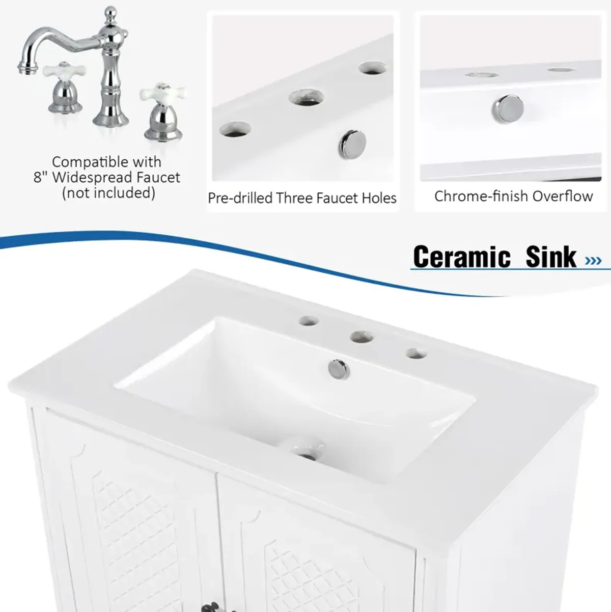 Merax Freestanding Bathroom Vanity with Sink