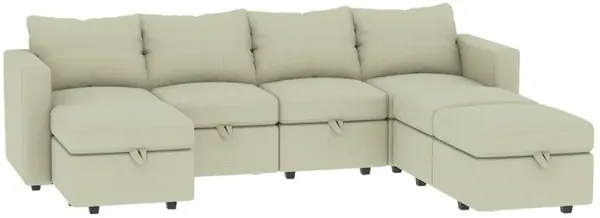 Livelylodge Modern L-Shaped Modular Sectional Sofa, Polyester Upholstery with Sturdy Wooden Frame, Comfortable Couch for Living Room or Office, Space-Saving Design 109''L x 78''W x 34''H