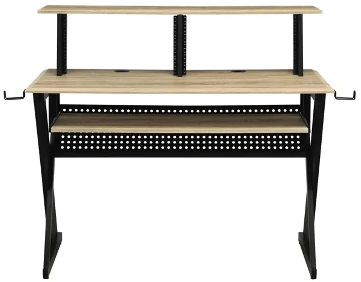 Annette Music Desk, Natural & Black Finish OF00992