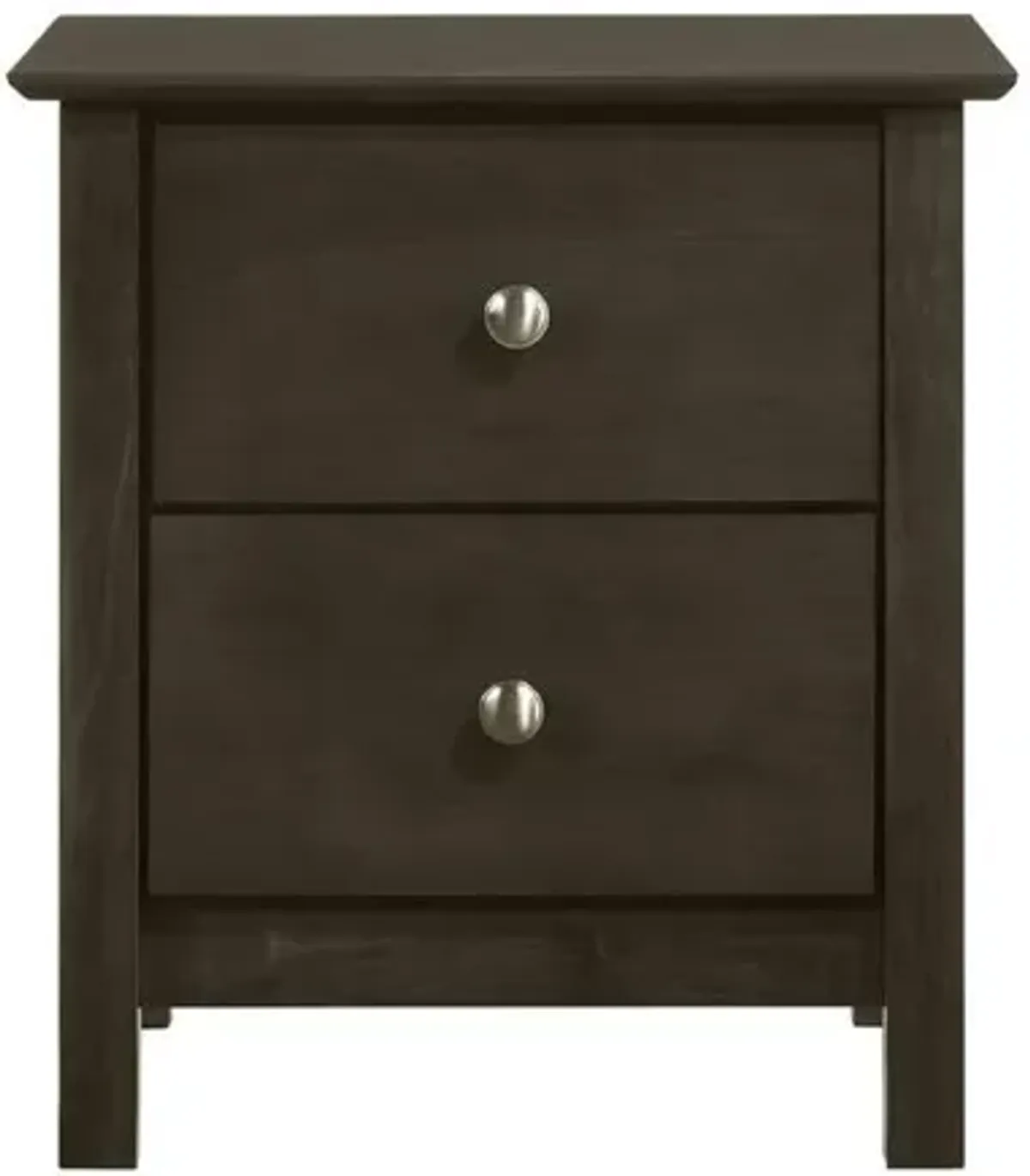 New Classic Furniture Zodiac 2 Drawer Nightstand-Gray