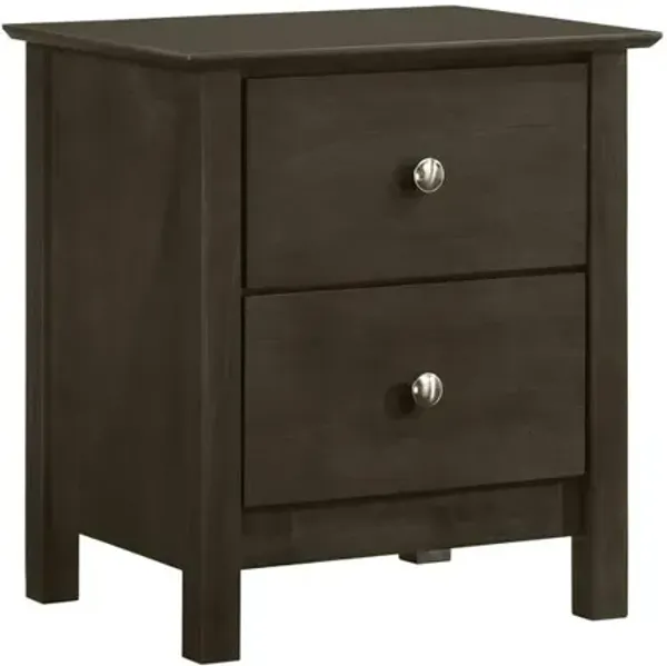 New Classic Furniture Zodiac 2 Drawer Nightstand-Gray