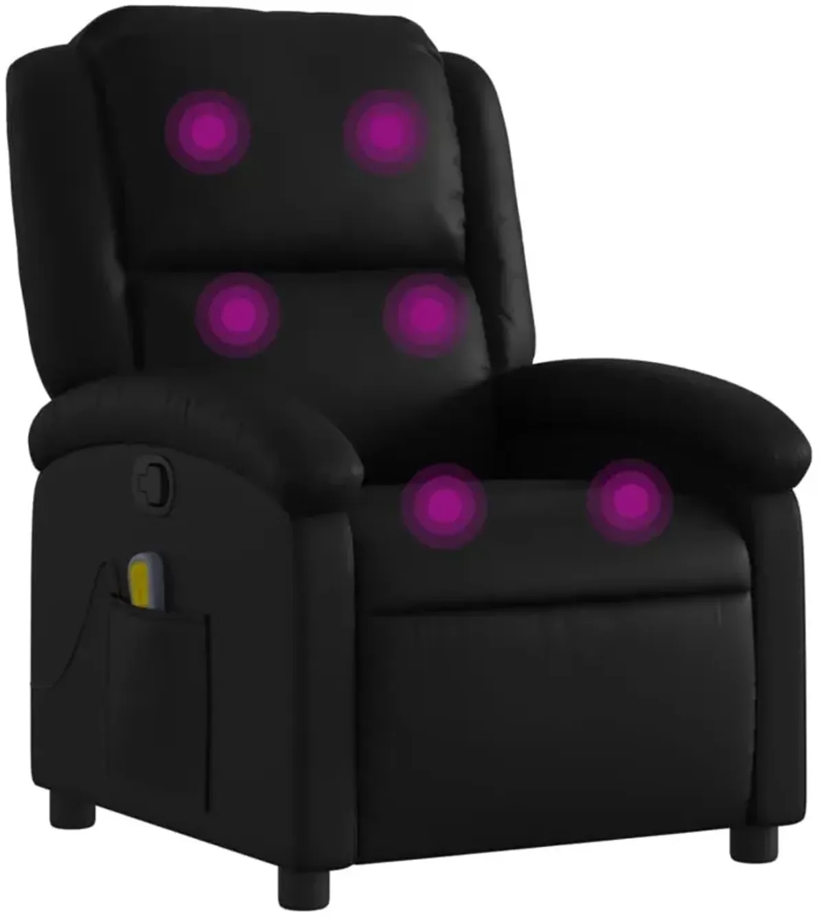 vidaXL Massage Recliner Chair Black Faux Leather