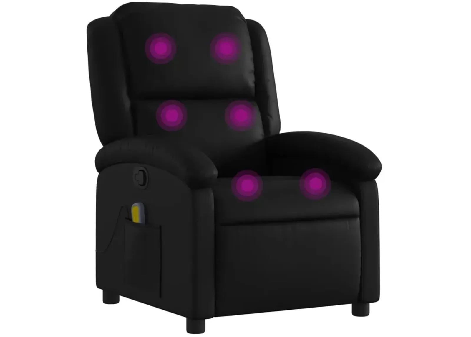 vidaXL Massage Recliner Chair Black Faux Leather