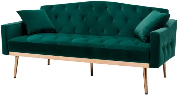 Velvet Sofa, Accent sofa .loveseat sofa with Stainless feet Pink Velvet