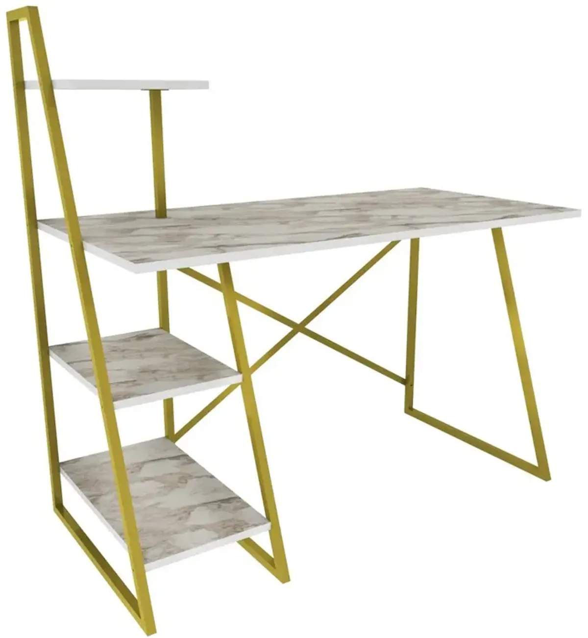 Decorotika Admira Computer Desk - Ephesus Gold