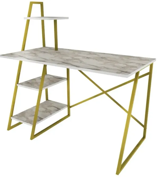 Decorotika Admira Computer Desk - Ephesus Gold