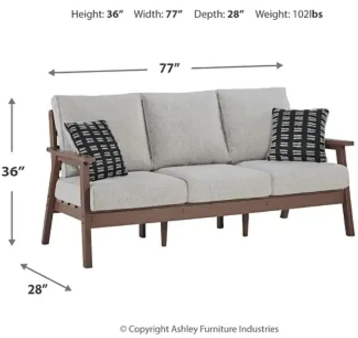 Emmeline Outdoor Sofa with Cushion