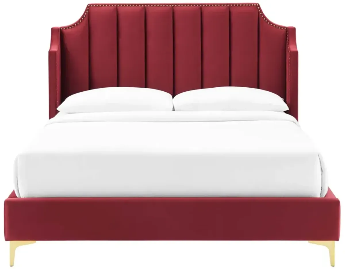 Modway - Daniella Performance Velvet Queen Platform Bed