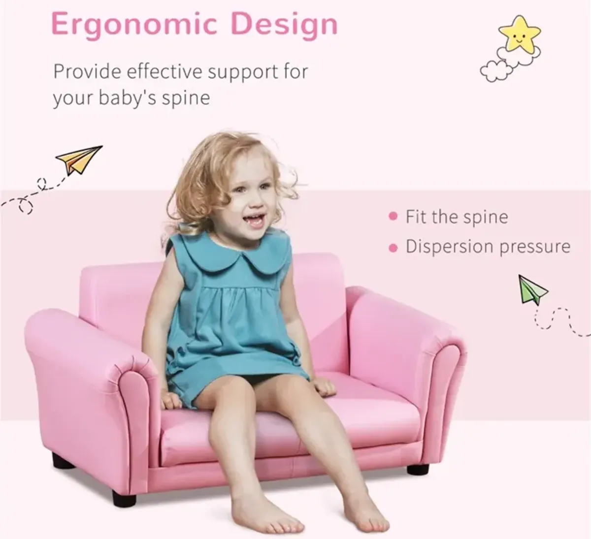 Kids Sofa Set with Footstool for Comfortable Seating and Playtime