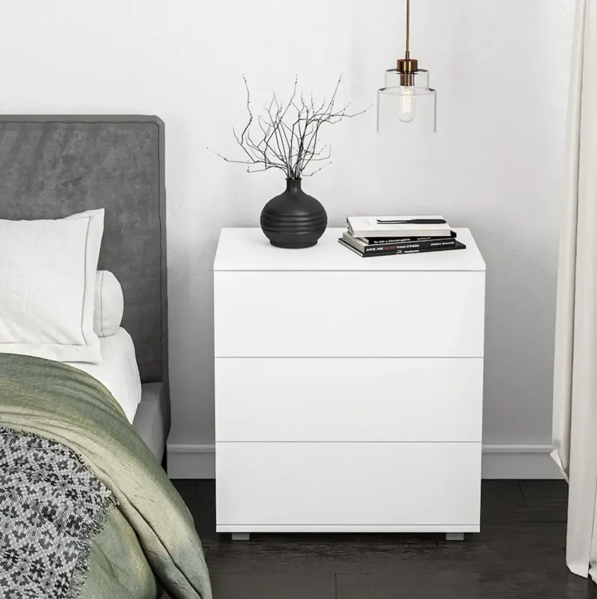 Polifurniture Madison 3 Drawer Dresser, White