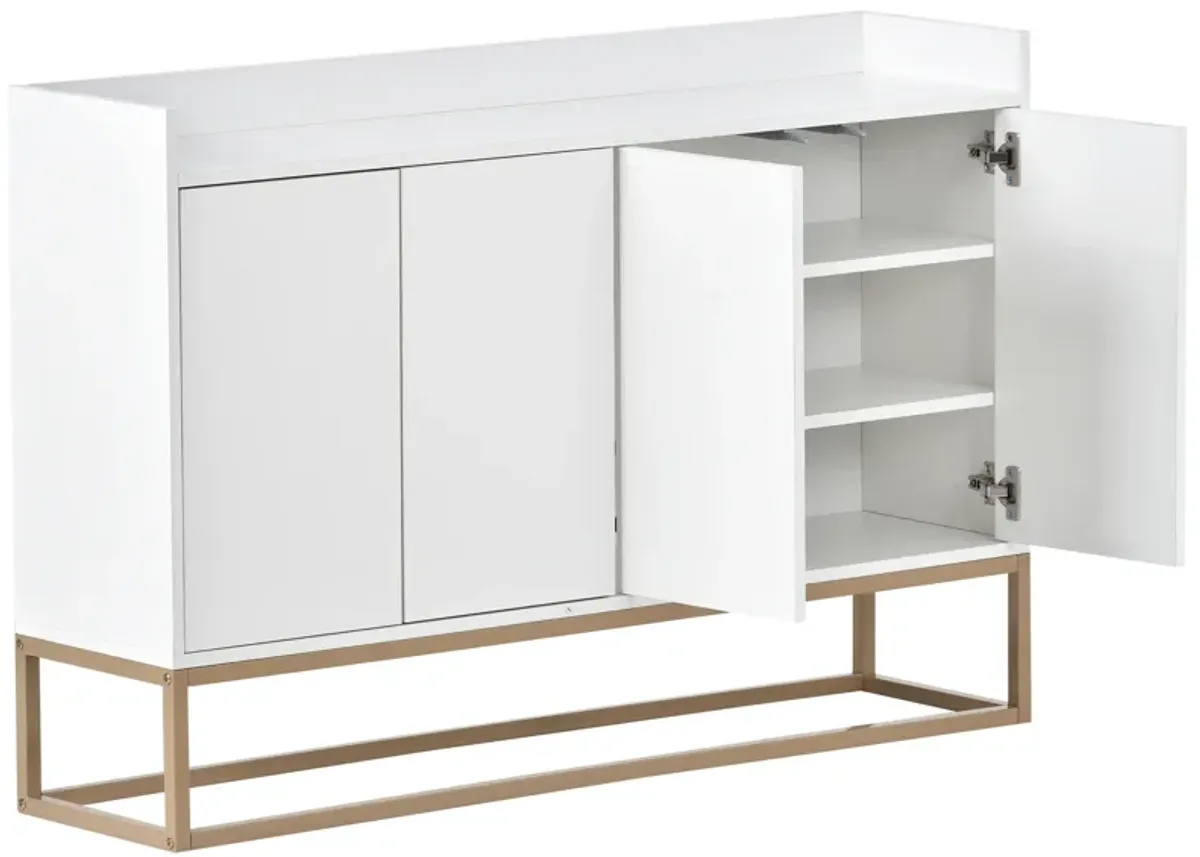 47" Modern Sideboard Buffet Cabinet For Dining Room Kitchen, White