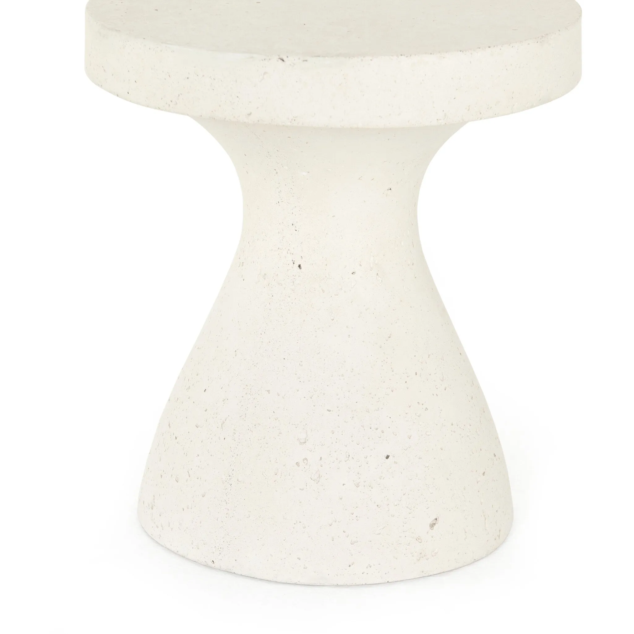 Koda Outdoor End Table - Textured White