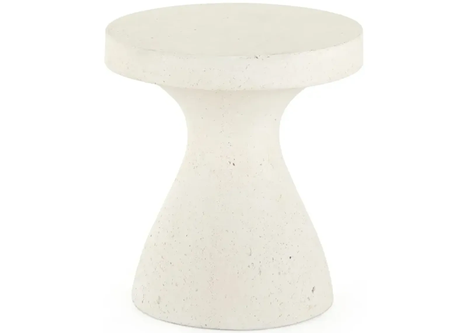 Koda Outdoor End Table - Textured White