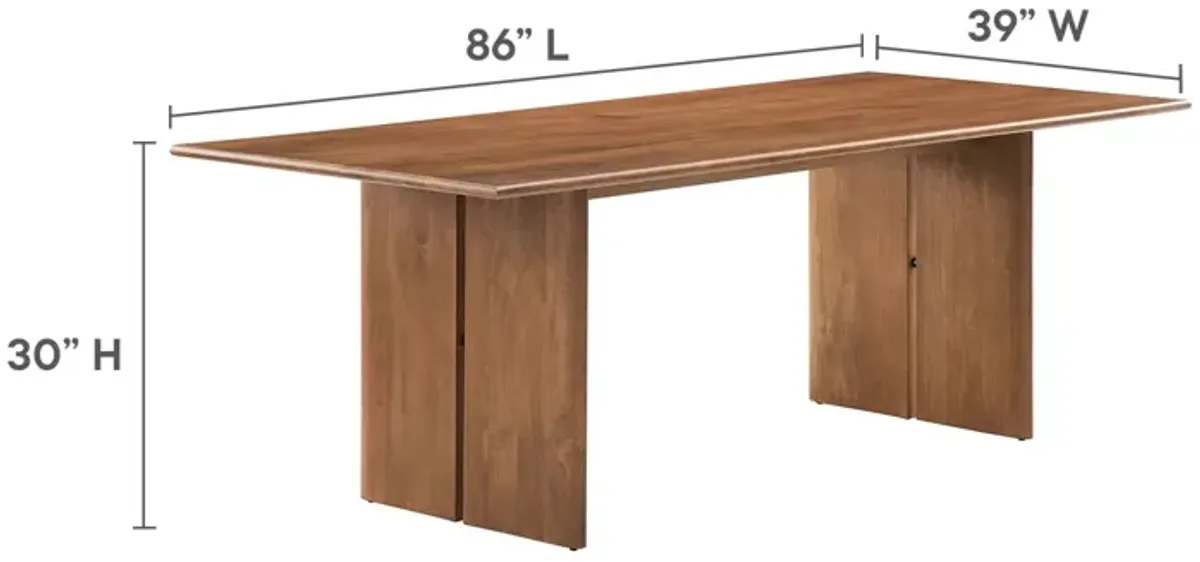 Modway - Amistad 86" Wood Dining Table Walnut