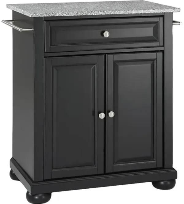 Alexandria Granite Top Portable Kitchen Island/Cart