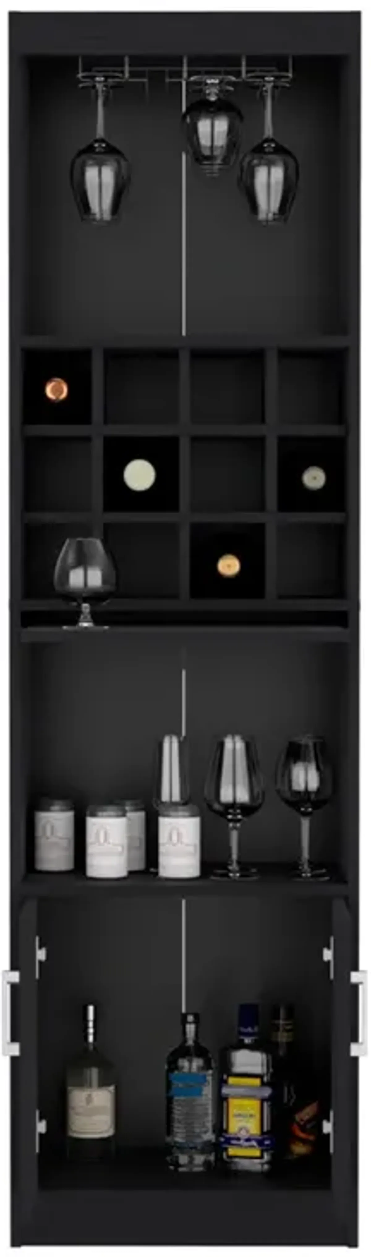 Bar Cabinet Fulton, Living Room, Black