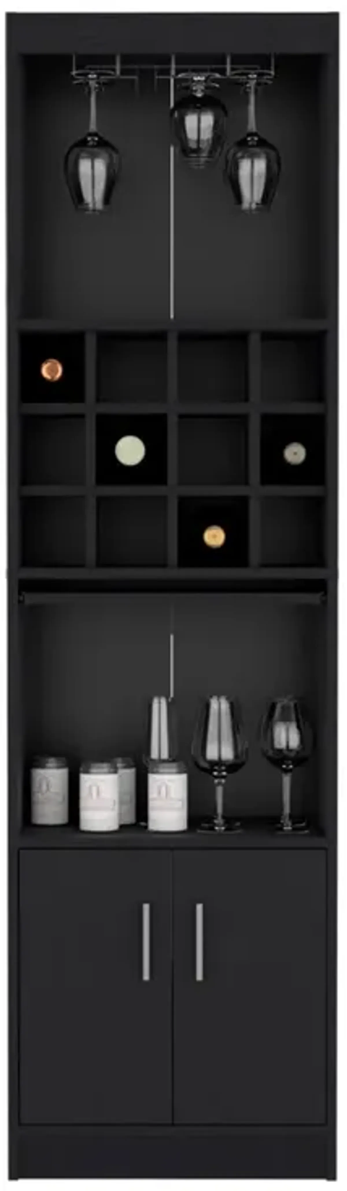 Bar Cabinet Fulton, Living Room, Black