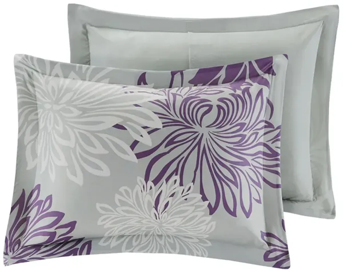 Gracie Mills Willie 9-Piece Floral Comforter Set with Cotton Sheets