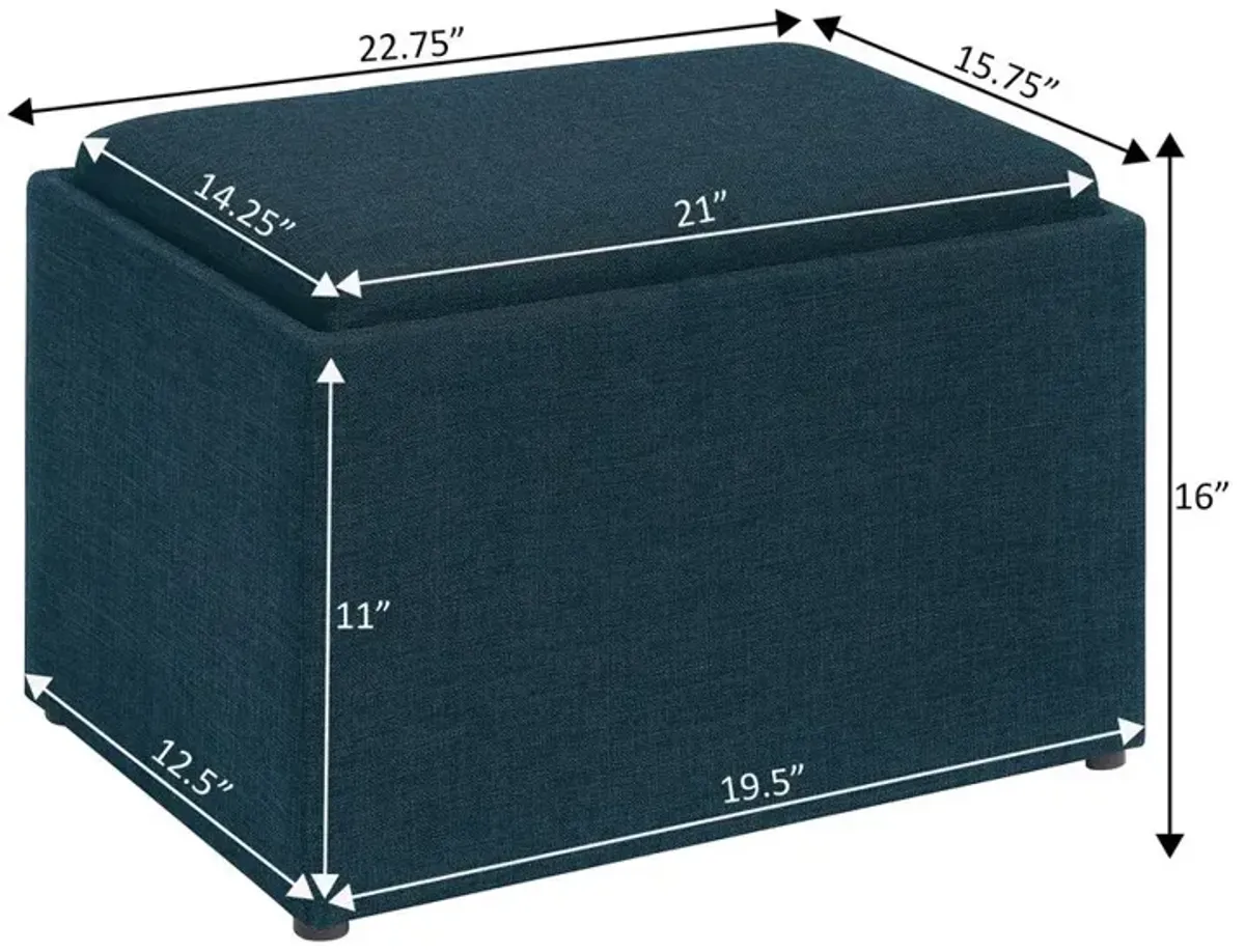 Convience Concept, Inc. Designs4Comfort Accent Storage Ottoman with Reversible Tray