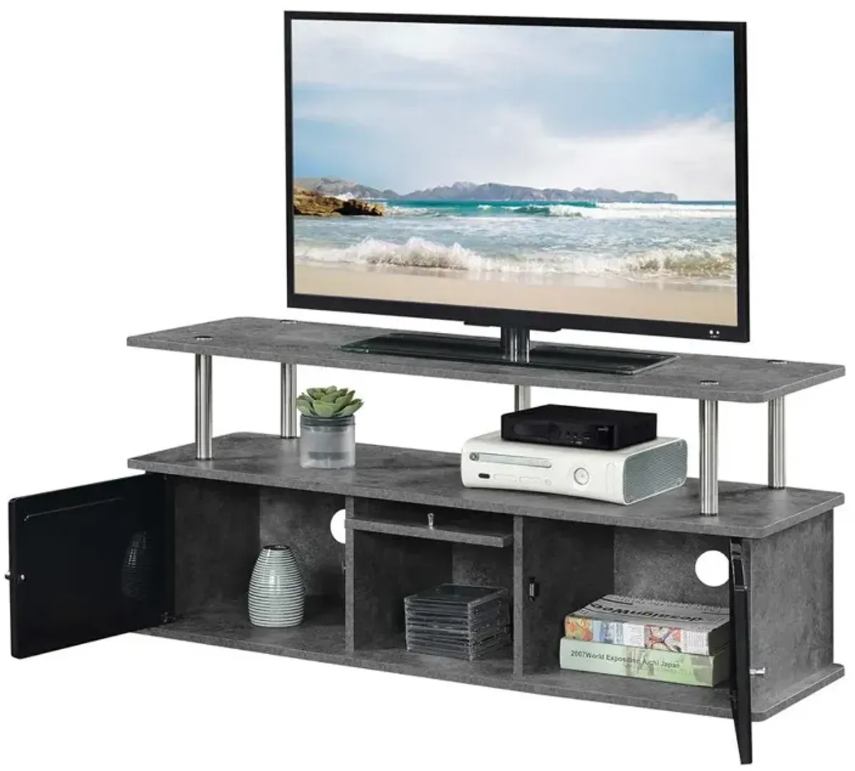 Convience Concept, Inc. TV Stand with 3 Storage Cabinets and Shelf for TVs up to 55 inches