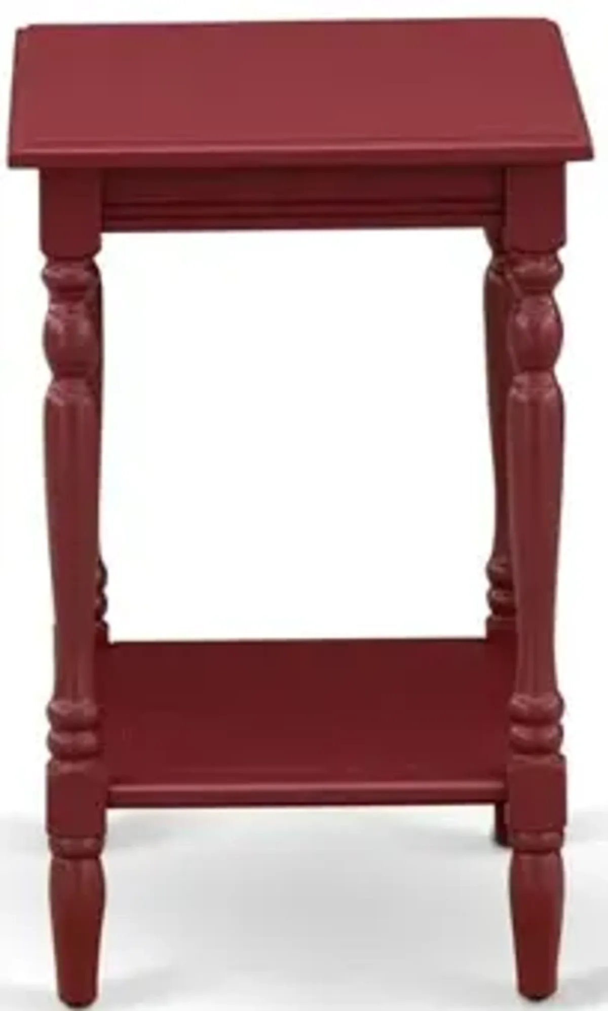 East West Furniture BF-13-ET Modern End Table with Open Storage Shelf - Wood Nightstand for Small Spaces, Stable and Sturdy Constructed - Burgundy Finish