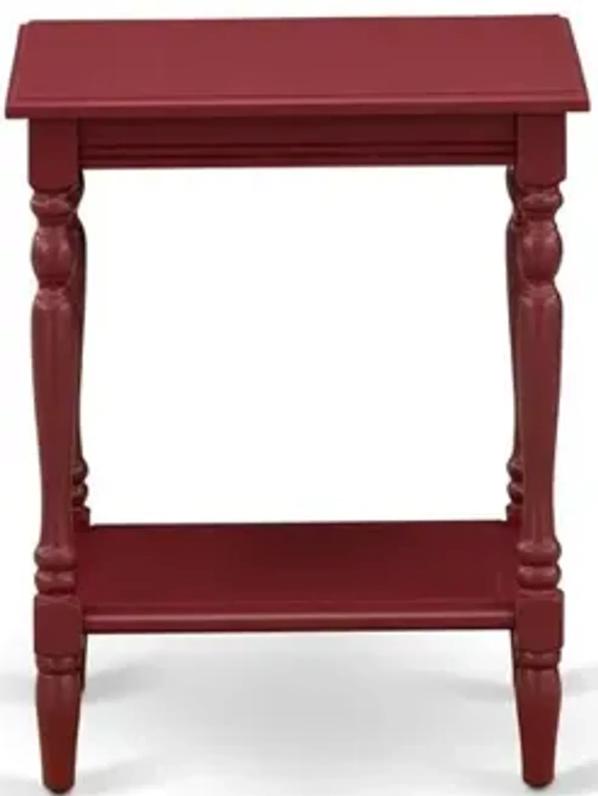 East West Furniture BF-13-ET Modern End Table with Open Storage Shelf - Wood Nightstand for Small Spaces, Stable and Sturdy Constructed - Burgundy Finish