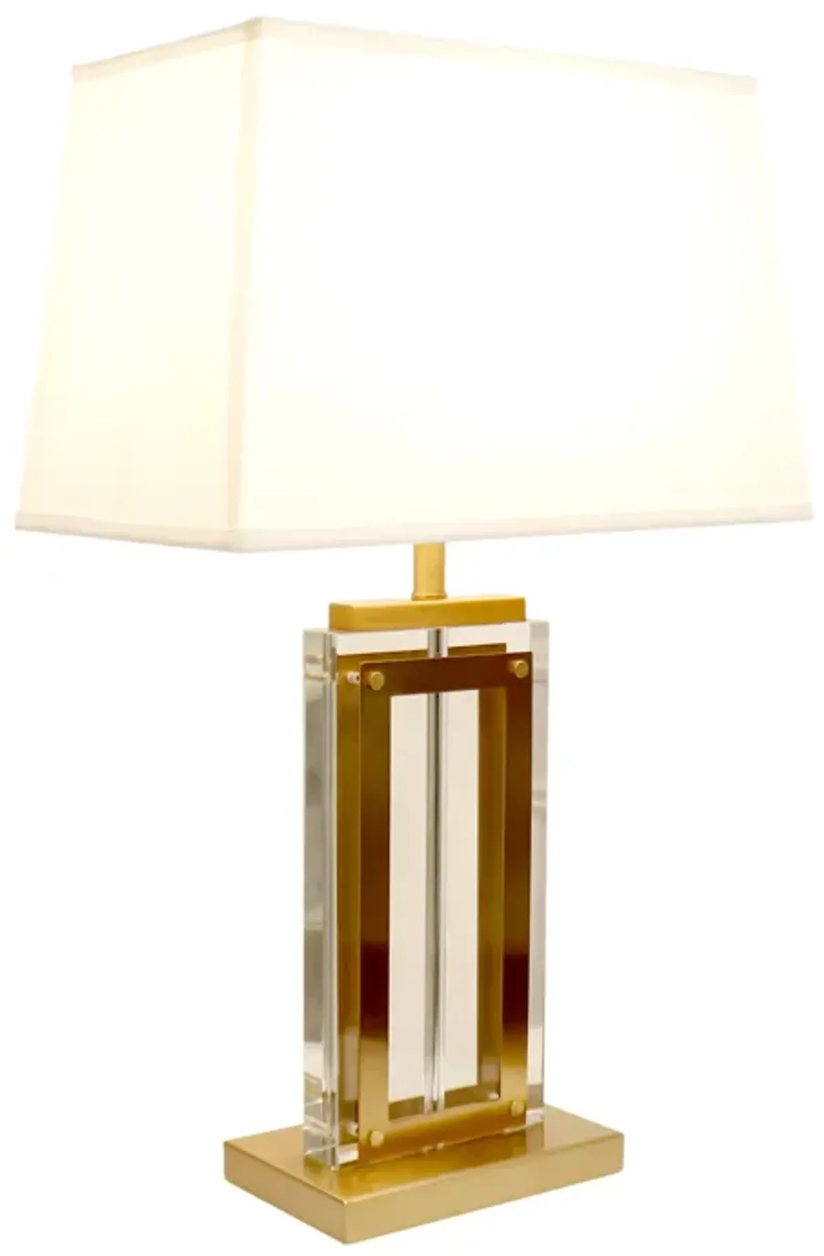 Pasargad Home Astoria Glass & Steel Table Lamp, H26"